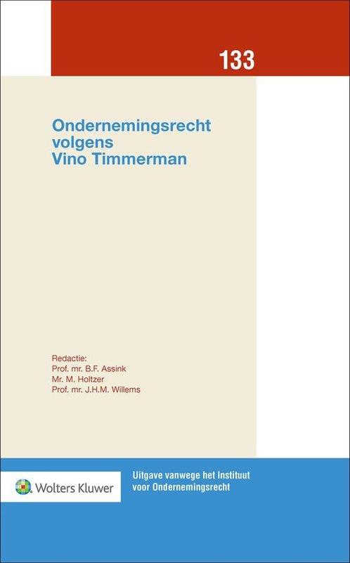 9789013177589 Ondernemingsrecht volgens Vino Timmerman, Boeken, Studieboeken en Cursussen, Nieuw, Verzenden