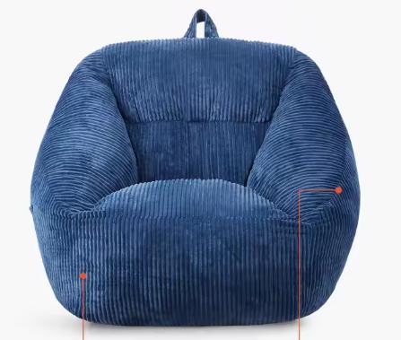 Blauwe Zitzak voor Kinderen, met Traagschuim en Opbergvak, Huis en Inrichting, Stoelen, Nieuw, Verzenden