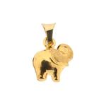 18 Krt. Gouden hanger van een olifant | Minimalistisch, Ophalen of Verzenden, Gebruikt, Goud, Overige merken