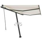 vidaXL Luifel vrijstaand automatisch 300x250 cm crèmekleurig, Verzenden, Nieuw
