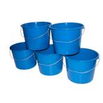 Emmers - Huishoudemmers - 10 liter - Set van 5 stuks - Met, Ophalen of Verzenden, Nieuw