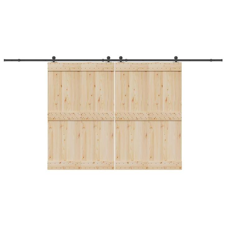 vidaXL Doos met onderdelen voor schuifdeur 427 cm staal, Doe-het-zelf en Verbouw, IJzerwaren en Bevestigingsmiddelen, Nieuw, Verzenden