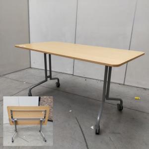 Kinnarps mobiele inklapbare kantoortafel - 140x70 cm, Huis en Inrichting, Tafelonderdelen, Ophalen of Verzenden