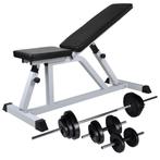 vidaXL Trainingsbank met halterset 30,5 kg, Verzenden, Nieuw