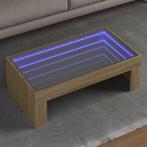 vidaXL Salontafel met Infinity LED 90x50x30 cm sonoma, 50 tot 100 cm, Verzenden, Nieuw, 50 tot 100 cm