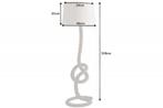 Maritieme vloerlamp SEVEN SEAS 158cm touw vloerlamp linnen, Huis en Inrichting, Lampen | Vloerlampen, Ophalen of Verzenden, Nieuw