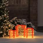 vidaXL Decoratie voor Geschenkdoos 3 pcs Warmwit 20 x 20 x, Verzenden, Nieuw