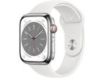 Apple Watch Series 8 - 4G - 45mm - ECG - Zilver, Verzenden, Zo goed als nieuw