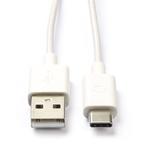USB A naar USB C kabel | 1 meter | USB 2.0, Computers en Software, Pc- en Netwerkkabels, Nieuw, Verzenden