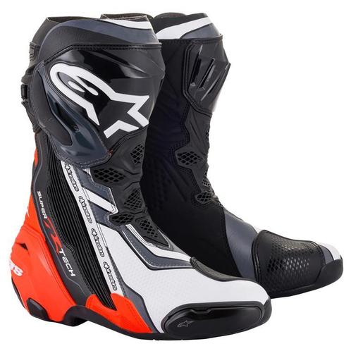 Alpinestars Supertech R Black Red Fluo White Gray, Motoren, Kleding | Motorkleding, Heren, Nieuw met kaartje, Laarzen, Verzenden