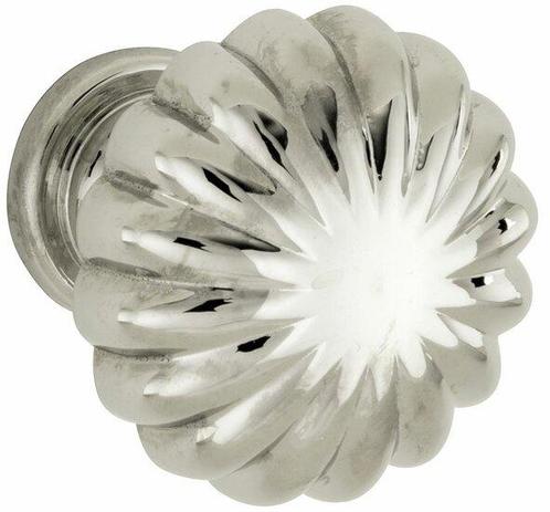 Meubelknop Nouveau 35mm glans nikkel, Doe-het-zelf en Verbouw, Hang- en Sluitwerk, Nieuw, Ophalen of Verzenden