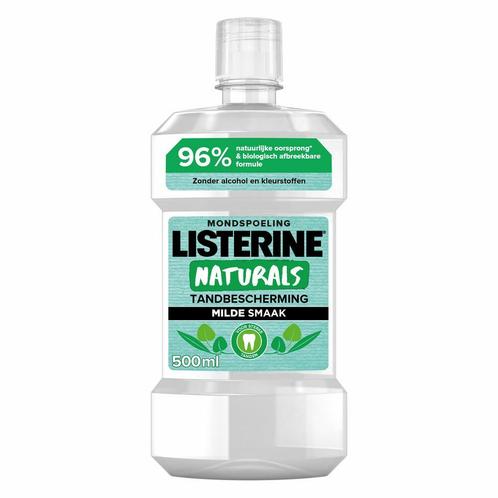 3x Listerine Naturals Mondwater Tandbescherming 500 ml, Sieraden, Tassen en Uiterlijk, Uiterlijk | Mondverzorging, Nieuw, Verzenden