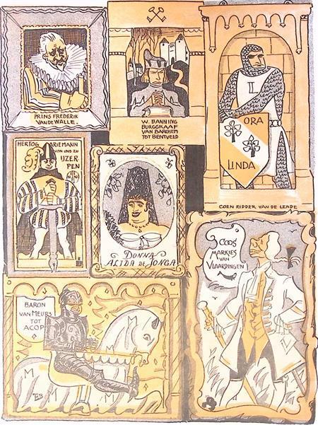 Jonge wijn in oude vaten op spotprent (lijst optie, Lithos), Antiek en Kunst, Kunst | Litho's en Zeefdrukken, Verzenden