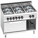 GGM Gastro | Gasfornuis - 33,5 kW - 6 branders - incl. |, Witgoed en Apparatuur, Verzenden, Nieuw, Inbouw