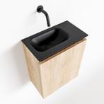 MONDIAZ TURE 40cm toiletmeubel washed oak. EDEN wastafel, Ophalen of Verzenden, Nieuw, Bad