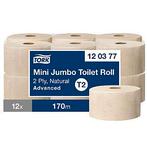Toiletpapier tork mini jumbo t2 2laags 120377 | Krimp a 12 r, Ophalen of Verzenden