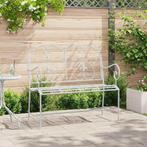 vidaXL Tuinbank Wit 104 x 54 x 93cm Staal, Tuin en Terras, Tuinbanken, Verzenden, Nieuw, Metaal