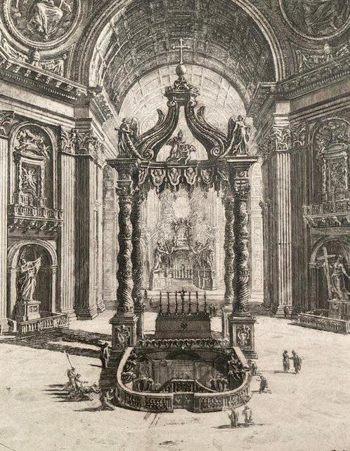 Giovanni Battista Piranesi (1720-1778) - Veduta interna, Antiek en Kunst, Antiek | Overige Antiek
