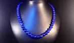 Lapis lazuli Halsketting - Hoogte: 45 cm - Breedte: 10 mm-, Nieuw