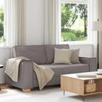 vidaXL 2-zitsbank Taupe 140 cm Stof, Huis en Inrichting, Banken | Bankstellen, Verzenden, Nieuw, Tweepersoons, Stof