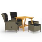 vidaXL 5-delige Tuinset bruin, Tuin en Terras, Tuinsets en Loungesets, 4 zitplaatsen, Nieuw, Tuinset, Verzenden