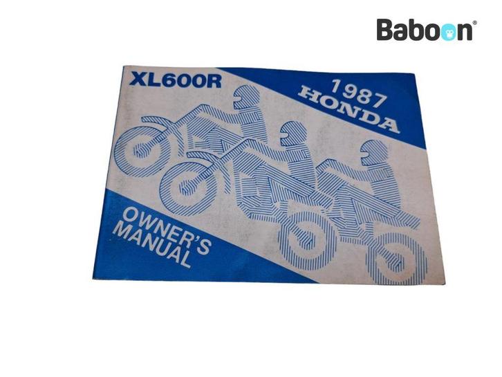 Instructie Boek Honda XL 600 R (XL600R) English, French, Motoren, Onderdelen | Honda, Gebruikt, Verzenden