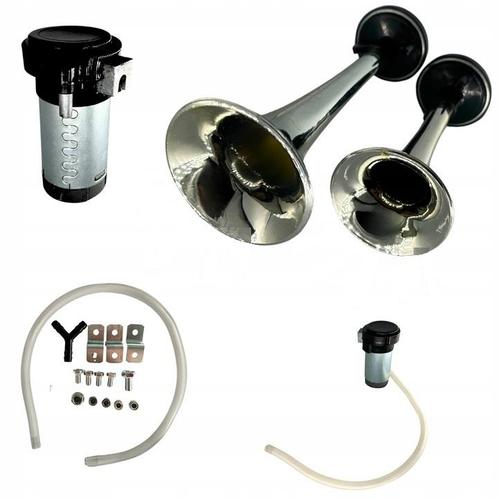 Dubbele Luchthoorn 12 En 24 Volt - Toeter - Scheepshoorn - C, Muziek en Instrumenten, Blaasinstrumenten | Hoorns, Overige typen