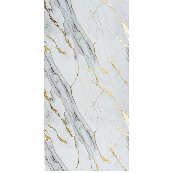 PVC Marmer Paneel White Gold Glans 260x122x0,3cm, Doe-het-zelf en Verbouw, Platen en Panelen