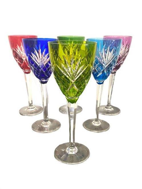 St. Louis - Wijnglas (6) - Chantilly - Kristal, Antiek en Kunst, Antiek | Meubels | Tafels