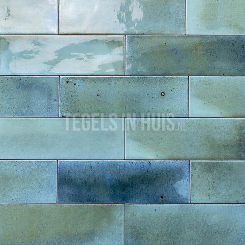 Wandtegel hanoi licht blauw 6.5x20 wandtegel tegeloutlet, Doe-het-zelf en Verbouw, Tegels, Wandtegels, Nieuw, 10 m² of meer, Keramiek