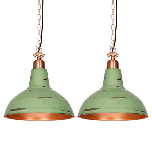 Set van 2 vintage hanglampen koper - Goliath large, Huis en Inrichting, Lampen | Hanglampen, Nieuw, Overige materialen, 75 cm of meer