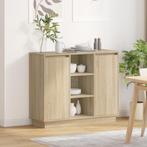 vidaXL Dressoir met LED Sonoma Eiken 90x32x75 cm Geengineerd, Huis en Inrichting, Minder dan 45 cm, Verzenden, Nieuw, 70 cm of meer