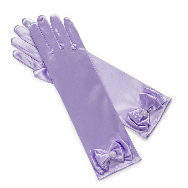 Prinsessenjurk - Handschoenen met strik - Paars, Kinderen en Baby's, Carnavalskleding en Verkleedspullen, Nieuw, Ophalen of Verzenden