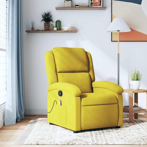 vidaXL Massagestoel verstelbaar fluweel geel, Huis en Inrichting, Fauteuils, Nieuw, Verzenden