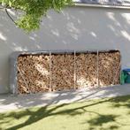 vidaXL Houthouder lichtgrijs 300x45x100 cm gegalvaniseerd, Verzenden, Nieuw