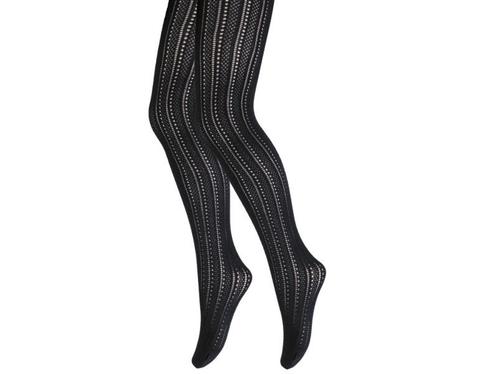 Panty - Meisjes - Ajour - Zwart, Kinderen en Baby's, Kinderkleding | Schoenen en Sokken, Verzenden