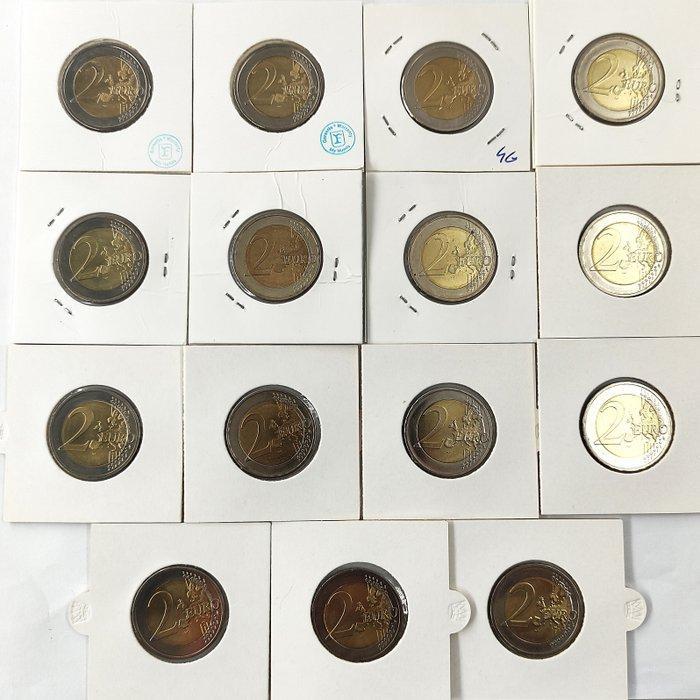 Duitsland. 2 Euro 2007/2023 (15 coins - G Karlsruhe) (Zonder, Postzegels en Munten, Munten | Europa | Euromunten