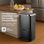 2dekans | Hom&Com Prullenbak 3 Vakken 60L Zwart–, Huis en Inrichting, Woonaccessoires | Prullenbakken, Ophalen of Verzenden, Gebruikt