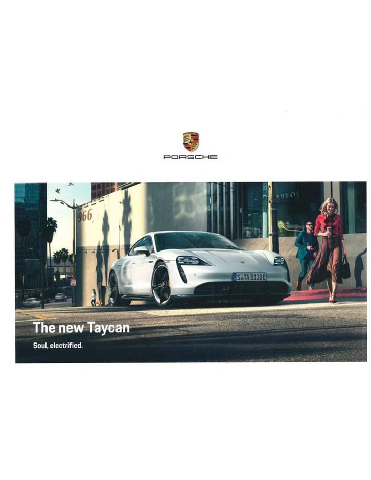2020 PORSCHE TAYCAN BROCHURE ENGELS, Boeken, Auto's | Folders en Tijdschriften, Porsche