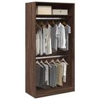 vidaXL Kledingkast 100x50x200 cm bewerkt hout bruin, Verzenden, Nieuw