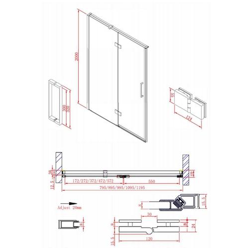 Nisdeur Boss & Wessing P&L Design Klapdeur 2-delig 120x200cm, Doe-het-zelf en Verbouw, Sanitair, Ophalen of Verzenden