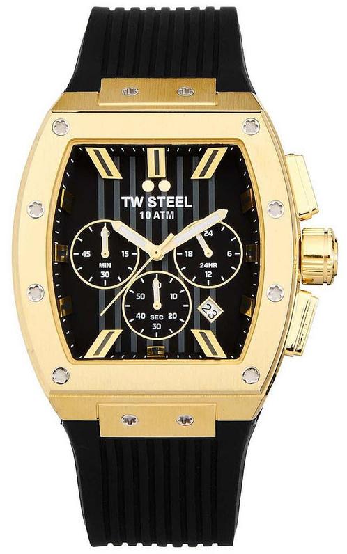 TW Steel TO2 Tonneau chronograaf horloge 42 mm, Sieraden, Tassen en Uiterlijk, Horloges | Heren, Kunststof, Nieuw, Staal, Overige merken