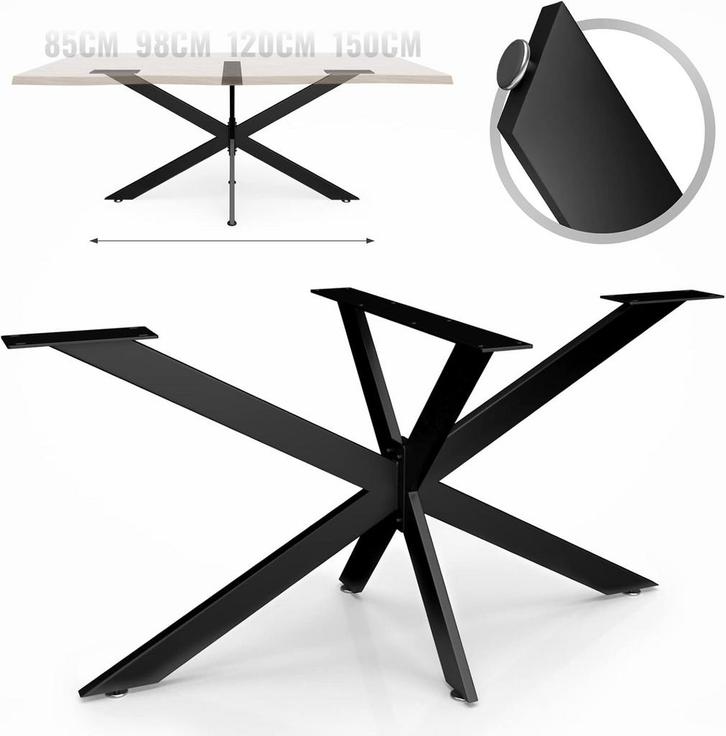 Tafelpoten - Tafelonderstel - Metaal - X-Design - 120x68x70, Huis en Inrichting, Tafelonderdelen, Zo goed als nieuw, Verzenden