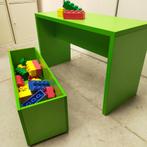 Lego speeltafel met verrijdbare opbergbak - 76x120x50 cm