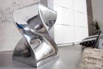 Sculpturale bijzettafel TWIST 30cm zilver gepolijst, Huis en Inrichting, Nieuw, Ophalen of Verzenden