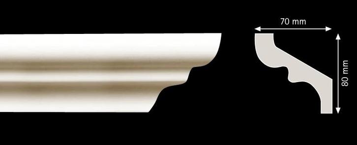 S80 (80 x 70 mm), lengte 2 m, Huis en Inrichting, Woonaccessoires | Lijsten, Nieuw, Ophalen of Verzenden