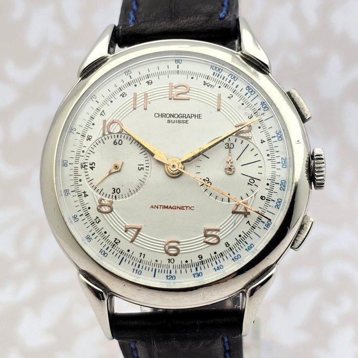 Chronographe Suisse - Cal. Landeron 48 - Zonder Minimumprijs, Sieraden, Tassen en Uiterlijk, Horloges | Heren