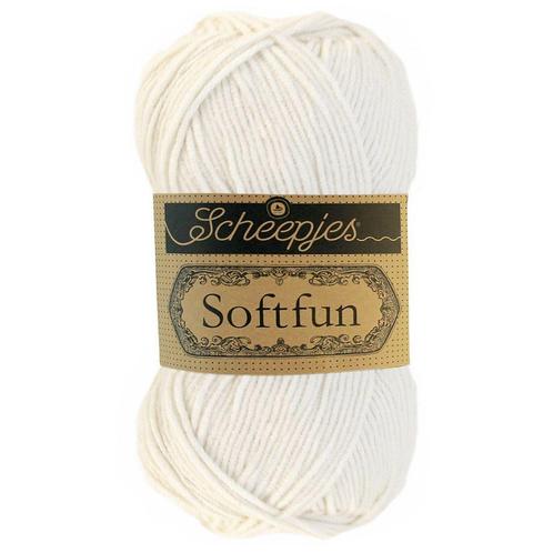 Scheepjes Softfun - 2426 creme - Katoen/Acryl Garen, Hobby en Vrije tijd, Breien en Haken, Ophalen of Verzenden
