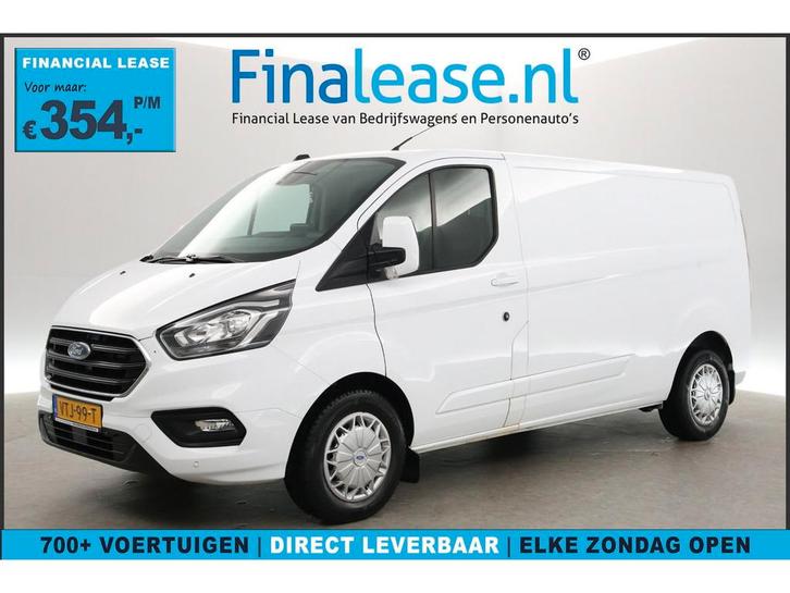 Ford Transit Custom 2.0 TDCI L2H1 Euro6 Airco Cruise Carplay, Auto's, Bestelauto's, Lease, Handgeschakeld, Diesel, Wit, Ford, Verzenden