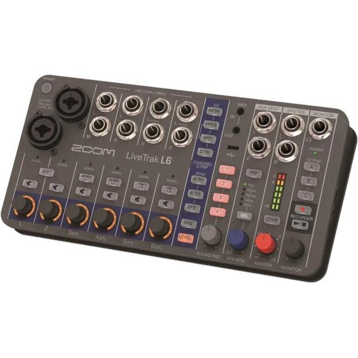 Zoom LiveTrak L-6 mixer en multitrack recorder, Audio, Tv en Foto, Professionele Audio-, Tv- en Video-apparatuur, Verzenden
